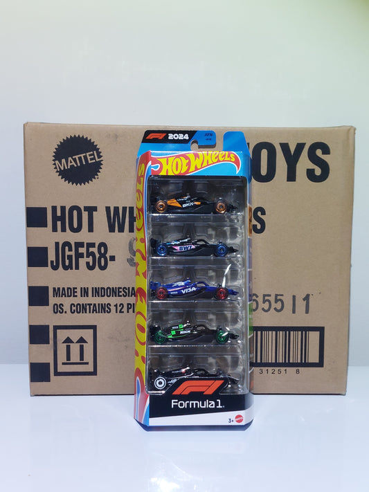 Hot Wheels Formula 1 Die-Cast Vehicles 5-Pack Sealed Case of 12