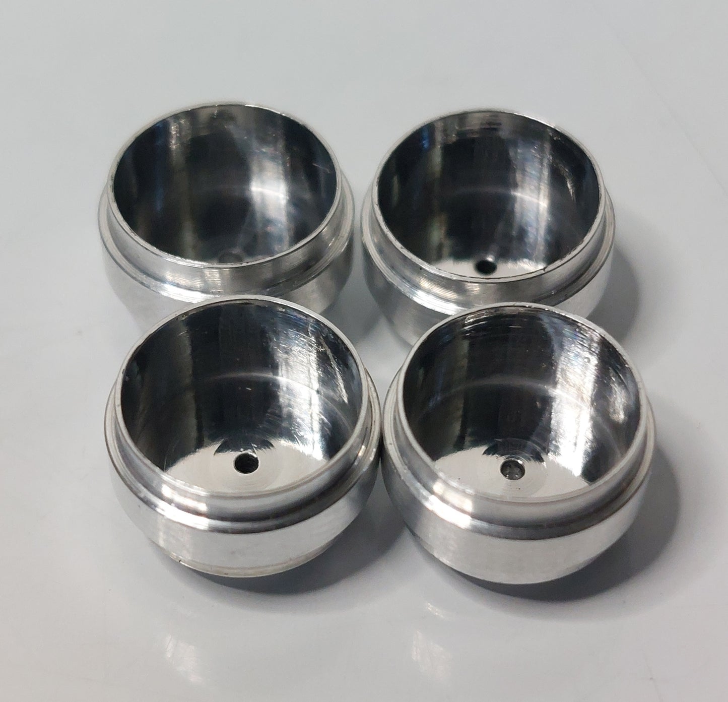 1:64 scale 12mm CNC'd polished Aluminum Wheels & Axle Set