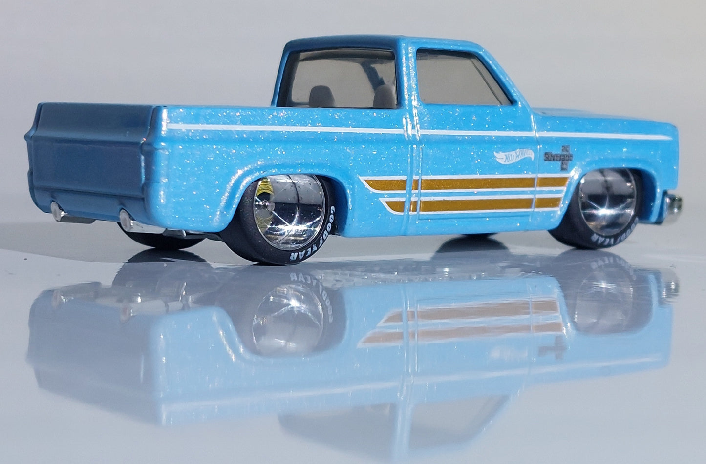 1:64 scale 12mm CNC'd polished Aluminum Wheels & Axle Set