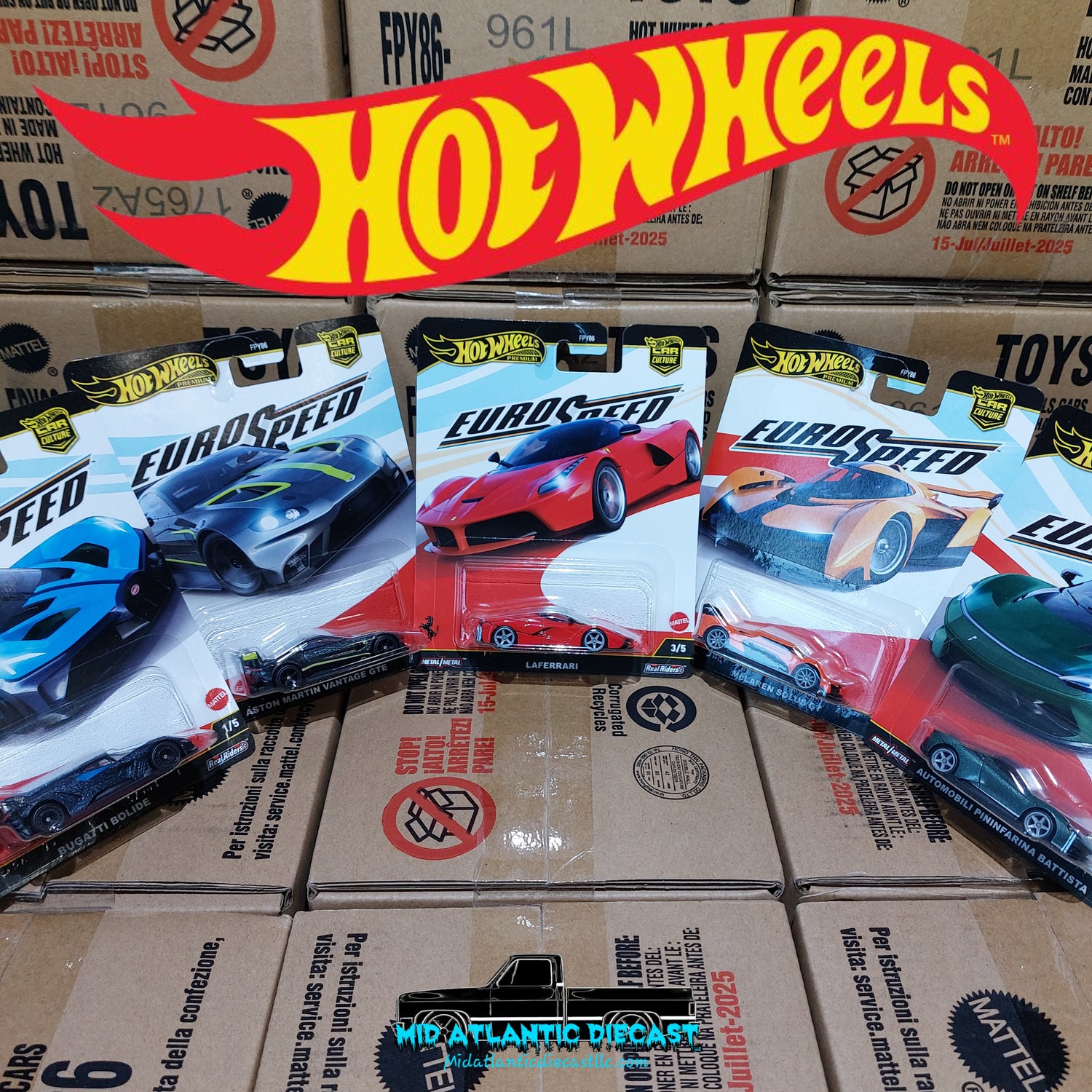 Hot Wheels factory sealed cases – 1:64 scale die-cast car packs