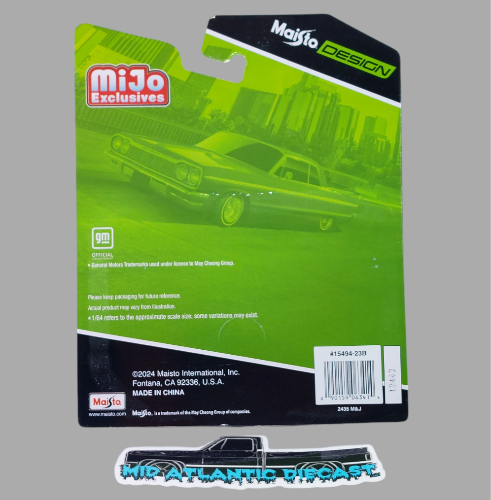 Maisto 1:64 1993 Chevrolet 454 SS Custom Pick-up Black/Orange MiJo Exclusive *Free Shipping*