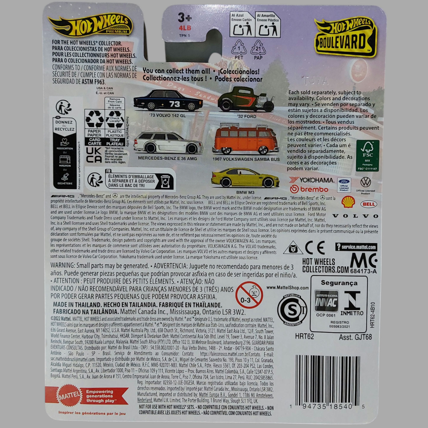 Hot Wheels 2024 PREMIUM Boulevard 1967 Volkswagen Samba Bus