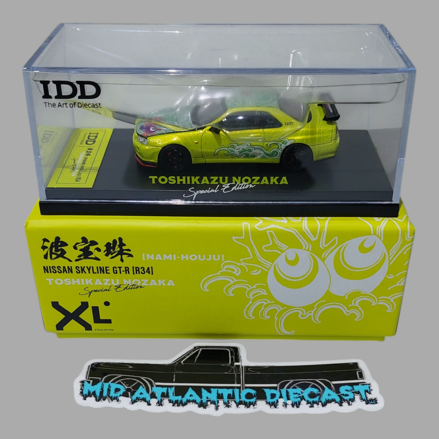 IDD x IDE Collaboration Car 2024 Nissan Skyline GT-R R34 Nami Houju Toshikazu XXXX/1200 Made