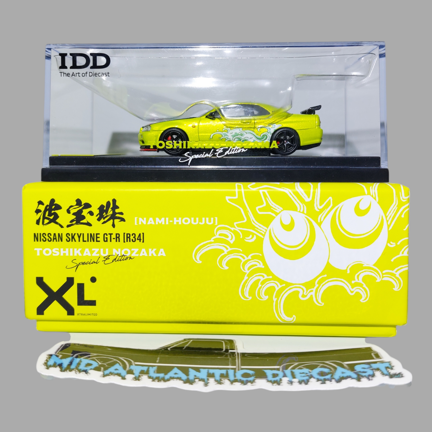 IDD x IDE Collaboration Car 2024 Nissan Skyline GT-R R34 Nami Houju Toshikazu XXXX/1200 Made