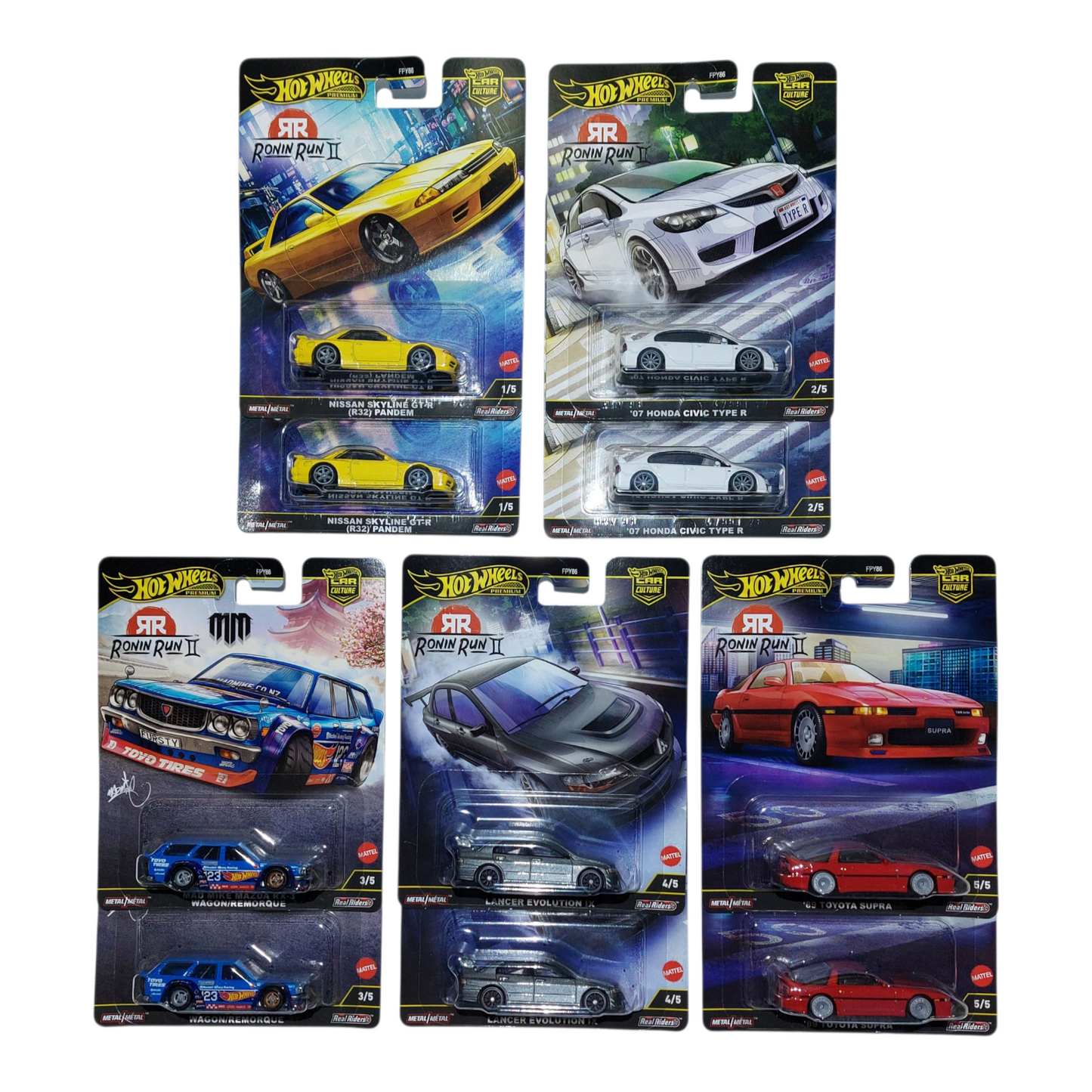 Hot Wheels 2025 Car Culture Ronin Run II Case M FPY86-961M factory sealed 1:64 scale die-cast cars set