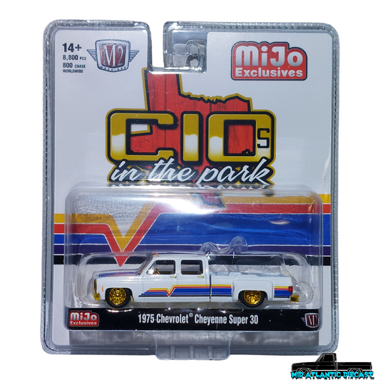 M2 Machines Chase 1:64 1975 Chevrolet Cheyenne Super 30 Dually C10s In The Park MiJo Exclusive Limited Edition 39000-MJS08 white