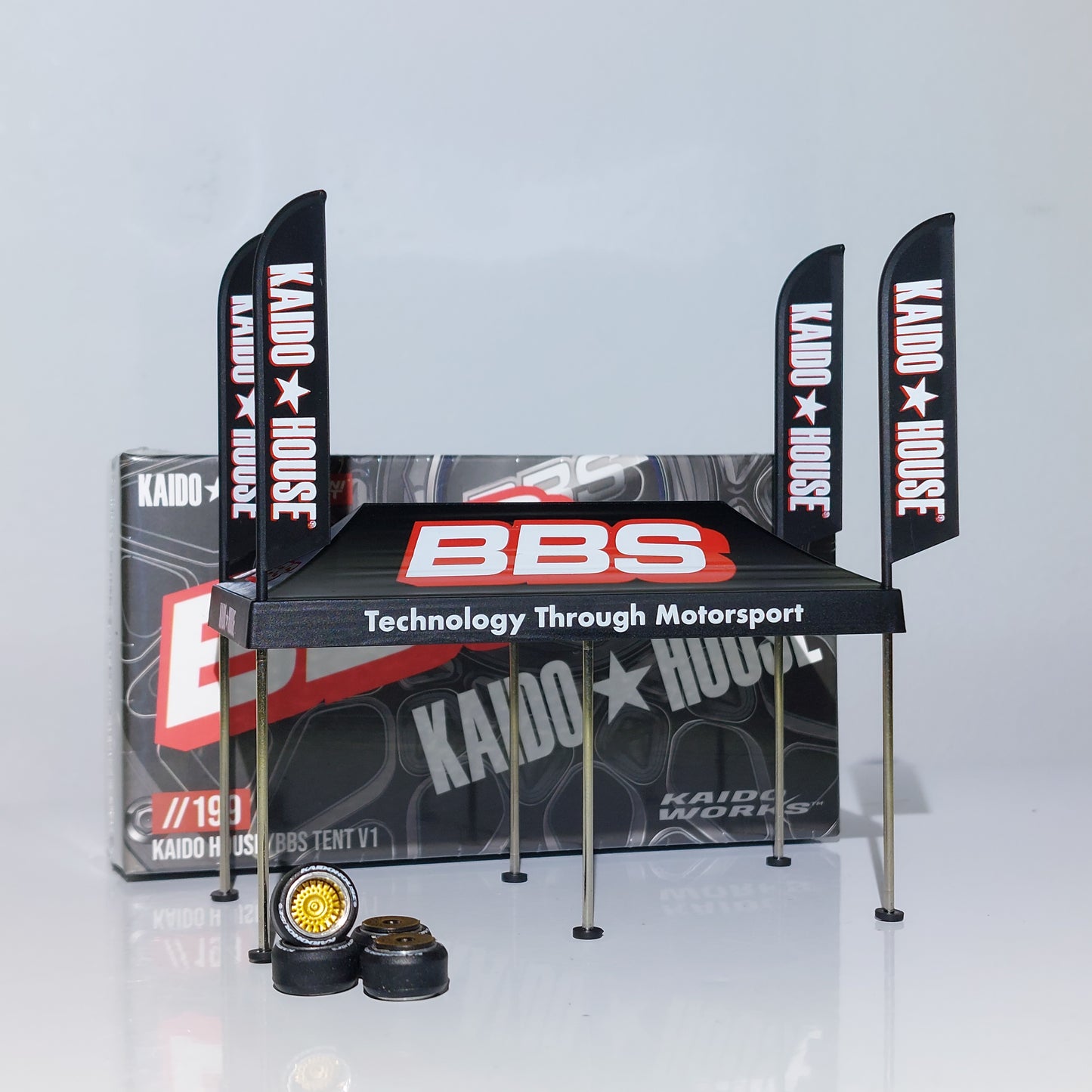 Kaido House x Mini GT BBS Tent V1 1:64 Scale New Sealed In Box KHMG199
