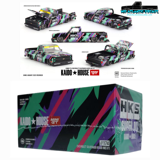 Mini GT x Kaido House 1:64 Chevrolet Silverado KAIDO HKS V1 #174 Factory Sealed
