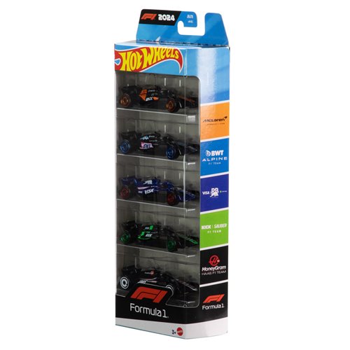 Hot Wheels Formula 1 Die-Cast Vehicles 5-Pack Sealed Case of 12
