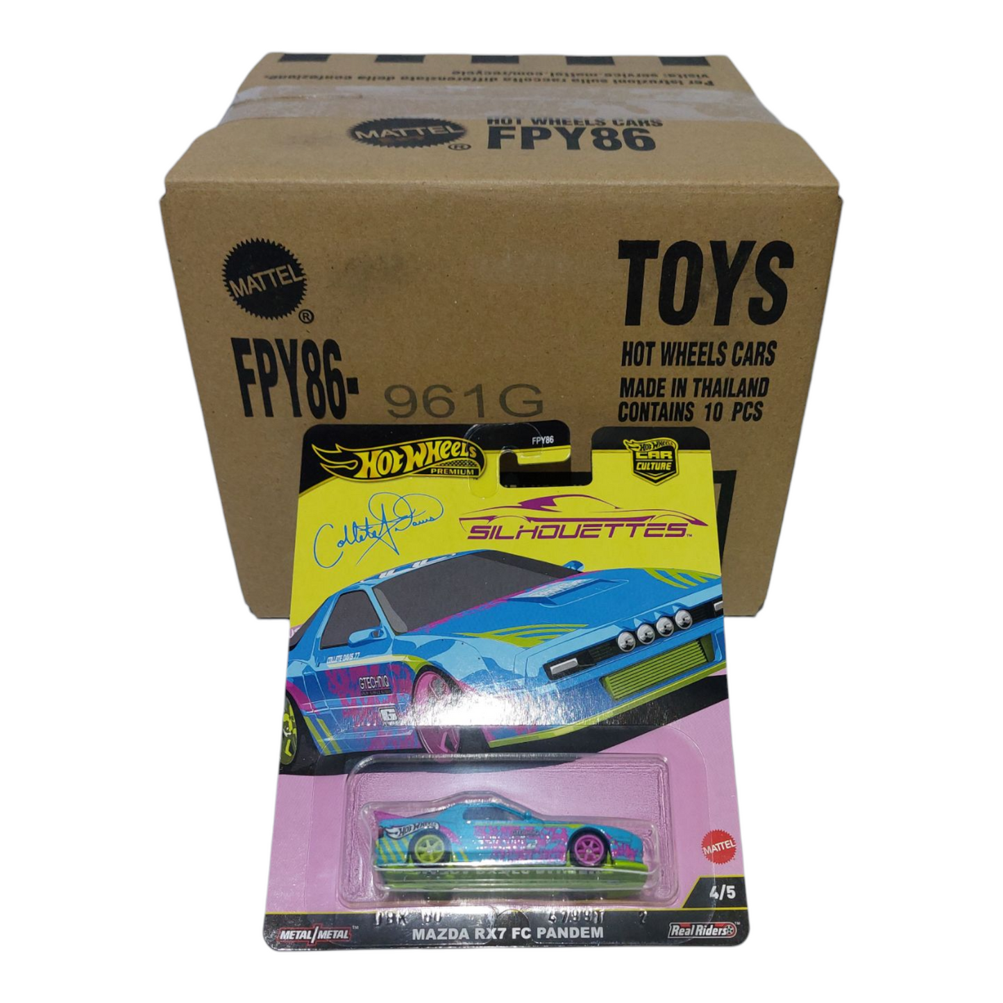 Hot Wheels 2025 Car Culture Silhouettes Mazda RX7 FC Pandem Solid Case of 10