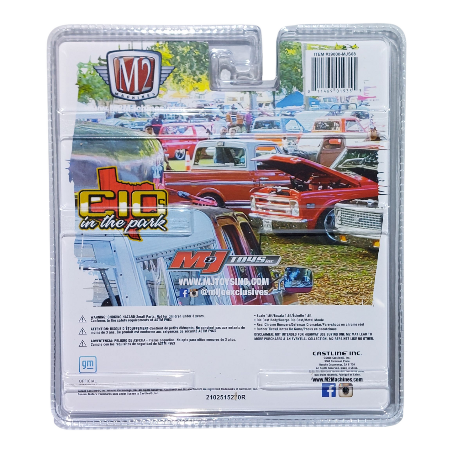 M2 Machines 1:64 1975 Chevrolet Cheyenne Super 30 Dually White C10s In The Park MiJo Exclusive Diecast Truck