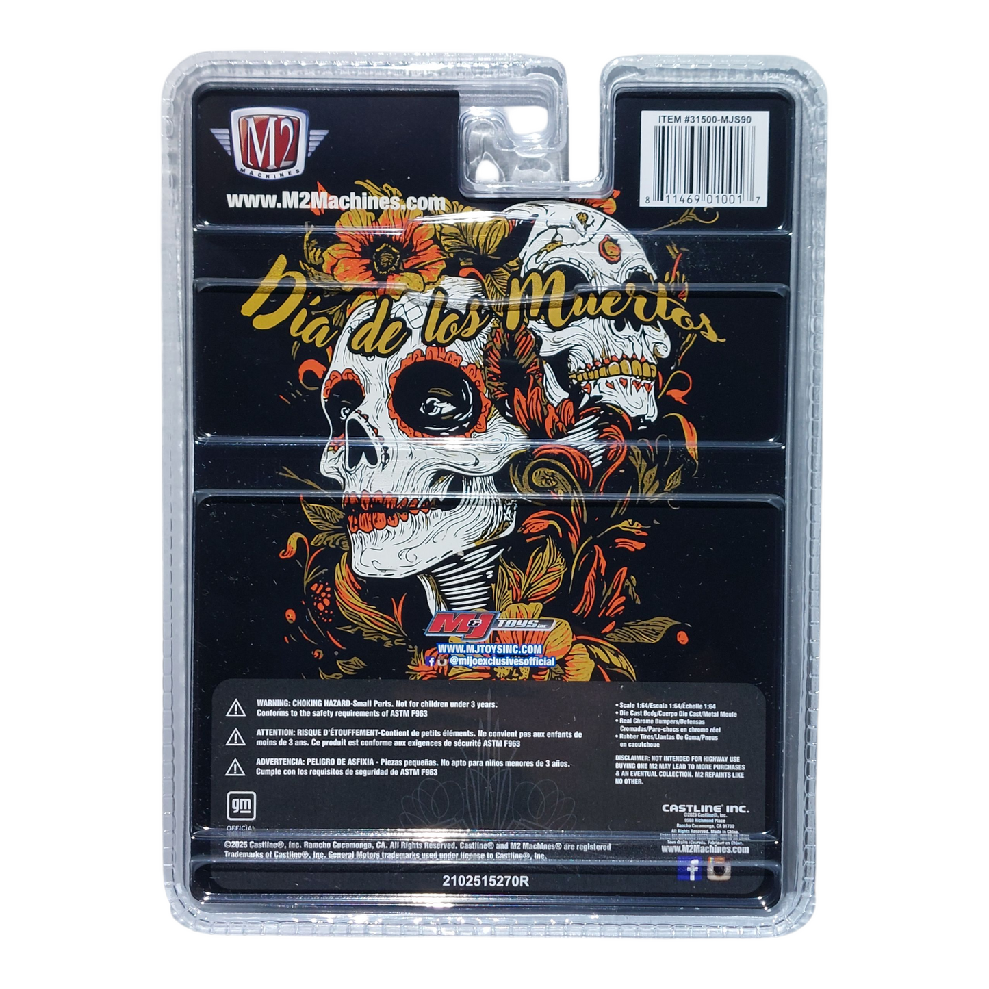 M2 Machines Chase 1:64 1977 Chevrolet Cheyenne Super 30 “Dia De Los Muertos” Black/Gold MiJo Exclusive Limited Edition Diecast Truck