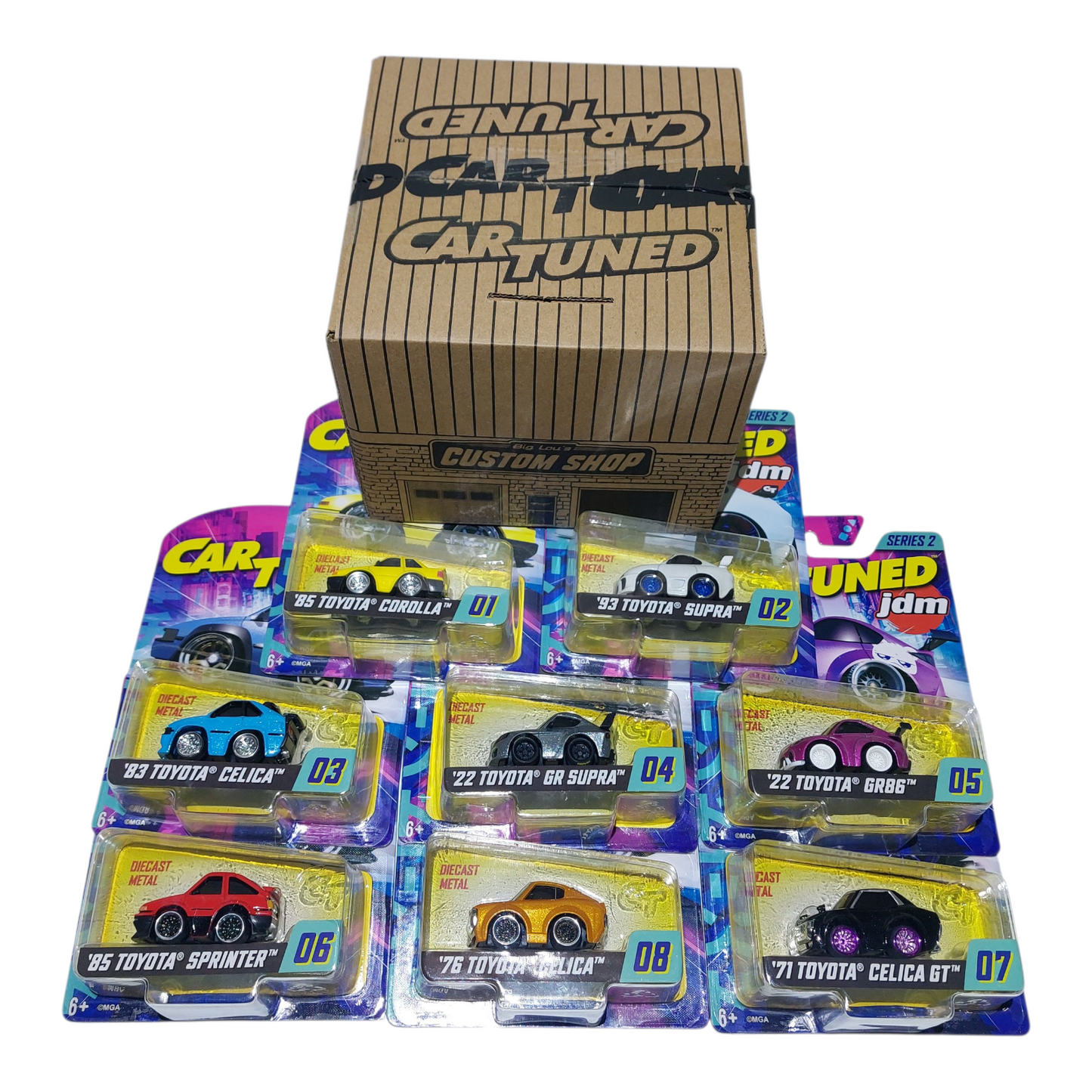 CarTuned JDM Tuners Series 2 Sealed Case Assortment of 8 Diecast Cars | Mid Atlantic Diecast
