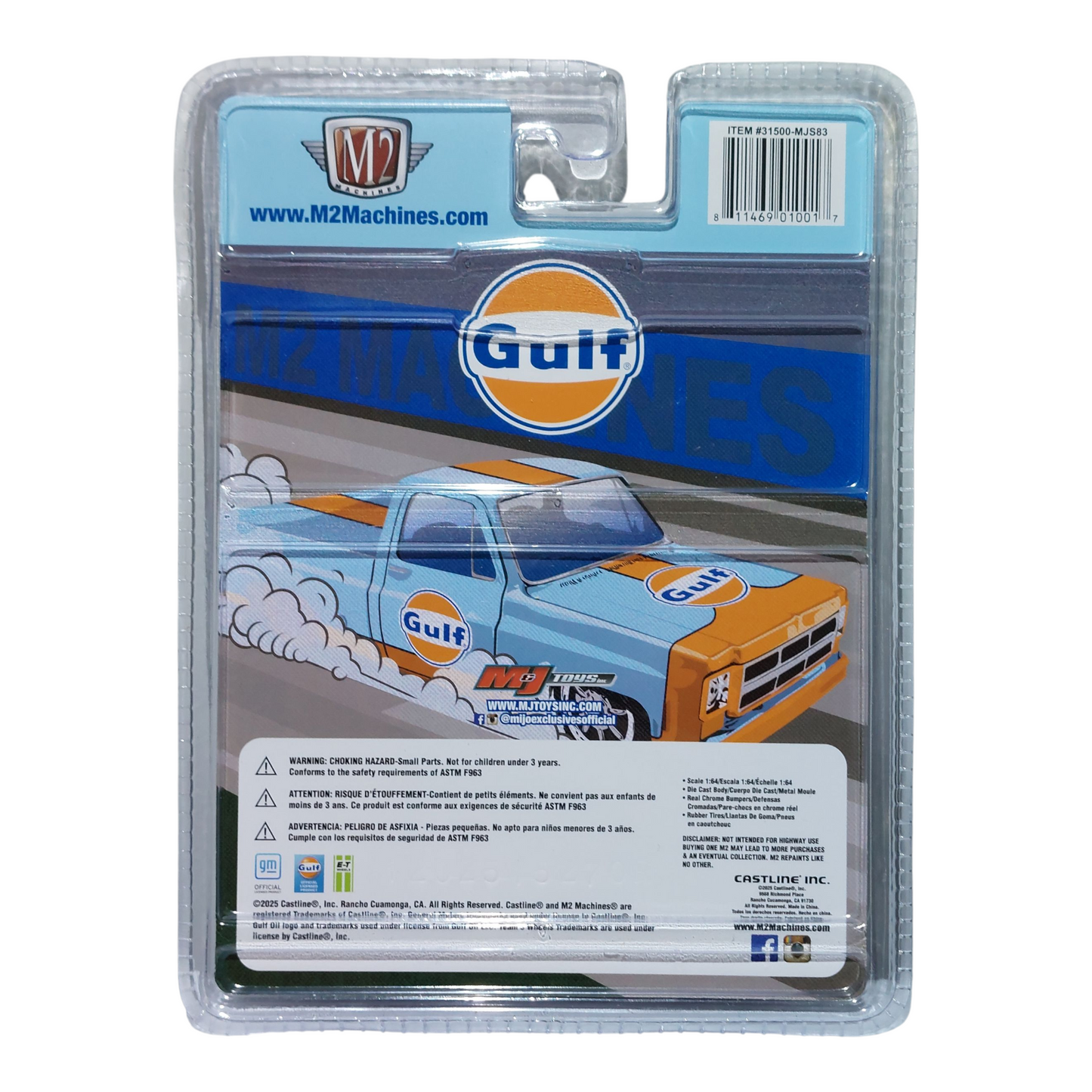M2 Machines 1:64 1979 GMC Sierra Classic 15 Custom Gulf Blue | MiJo Exclusive Diecast Truck