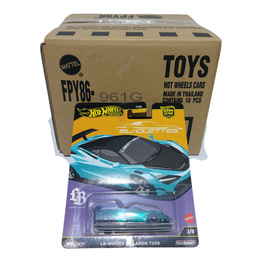 Hot Wheels 2025 Siluetas de la cultura del automóvil LB-WORKS McLaren 720S Caja sólida de 10