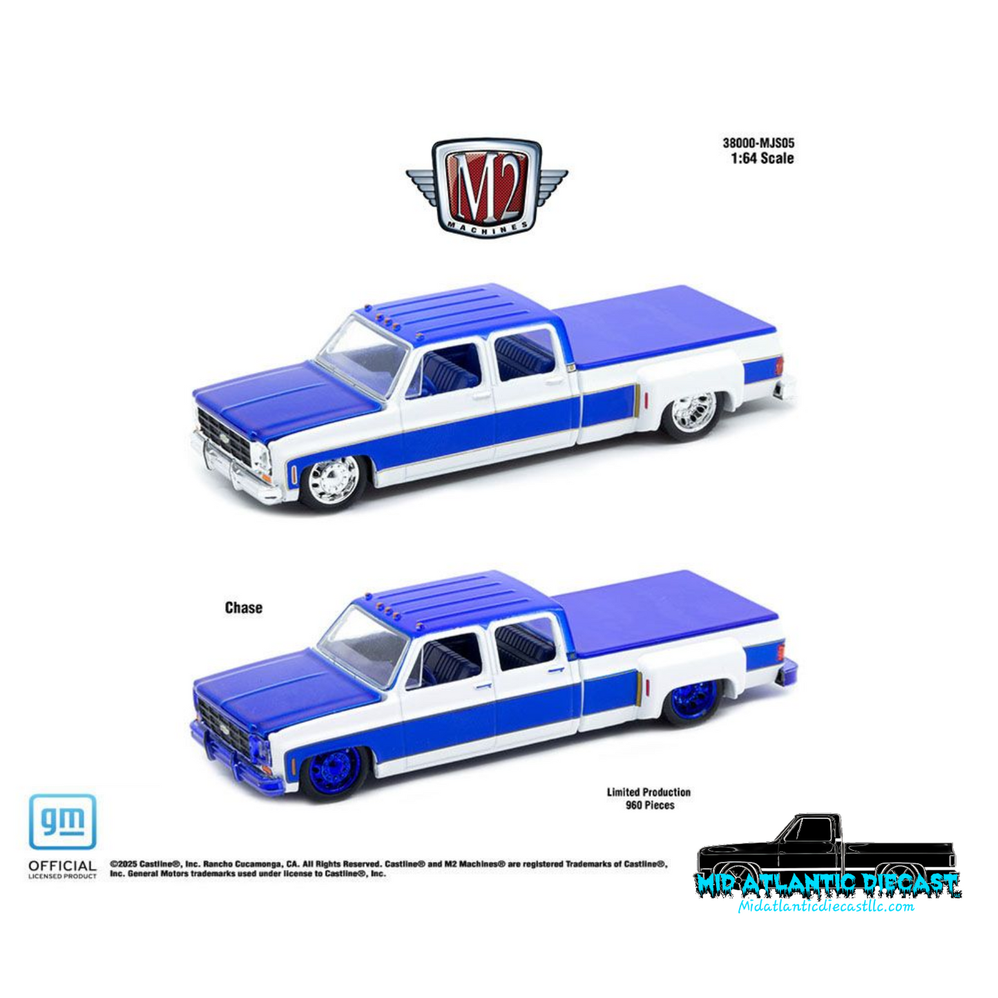 M2 Machines Chase 1:64 1977 Chevrolet Cheyenne Super 30 LA MiJo Exclusives Limited Edition Diecast Truck