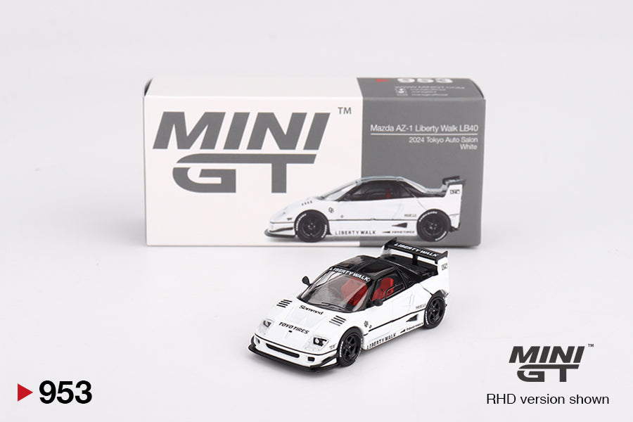 Mini GT #953 Mazda AZ-1 Liberty Walk LB40 White 2024 Tokyo Auto Salon 1:64
