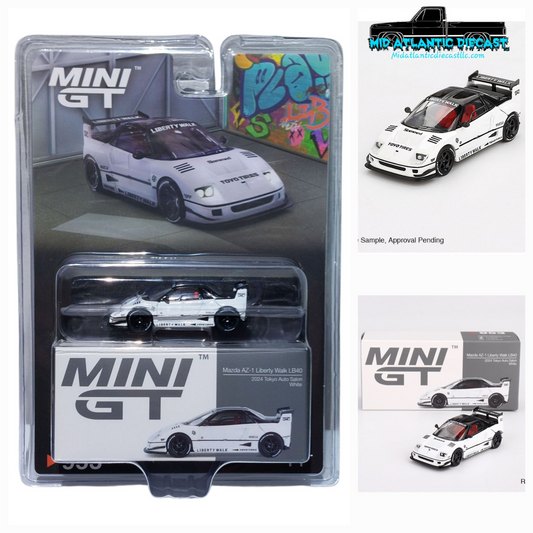 Mini GT #953 Mazda AZ-1 Liberty Walk LB40 White 2024 Tokyo Auto Salon 1:64